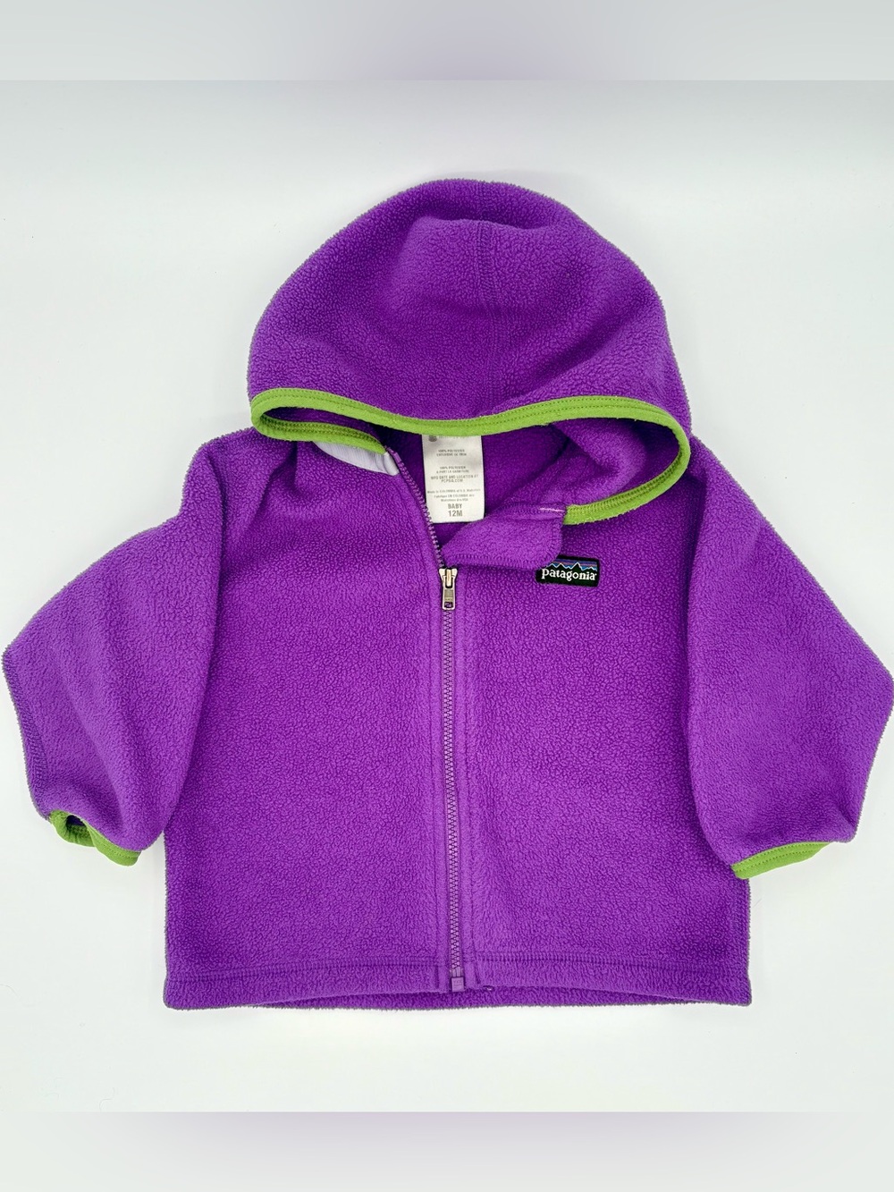 Patagonia Baby Synchilla Fleece Jacket Zip Up Purple Size 12 Months Spring Fall